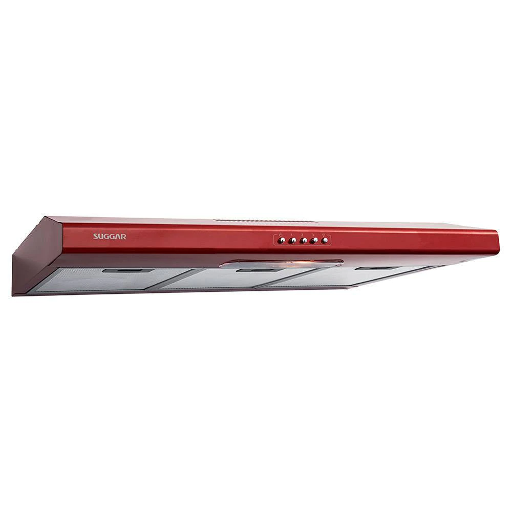 Depurador de Ar Suggar Slim 80cm Vermelho DI81VM 3 Velocidades
